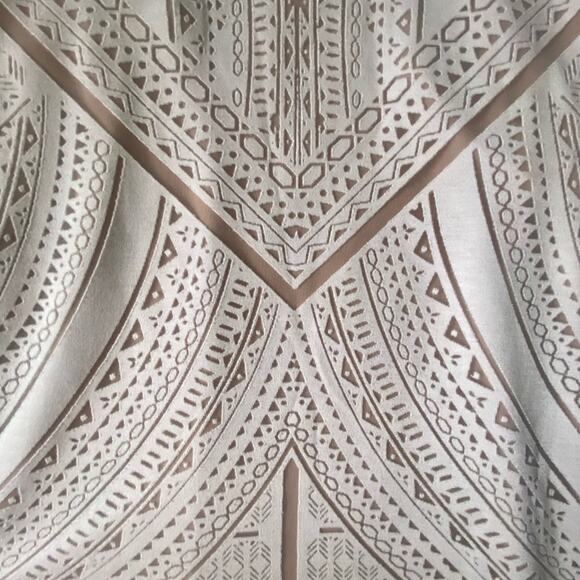 Womens Dress Size Small Cream Western Aztec Midi Boho Bridal Honeymoon A-Line - Picture 3 of 12